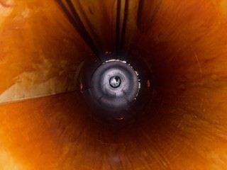 Tulsa grease exhaust duct before cleaning